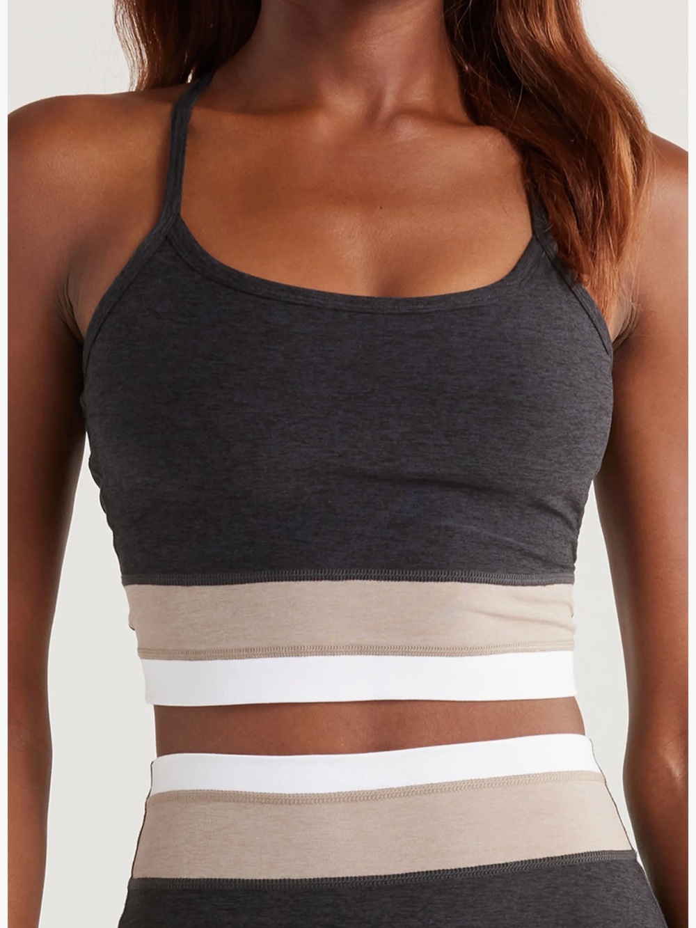 Beyond Yoga Black Sports Racerback Tank Top Size L